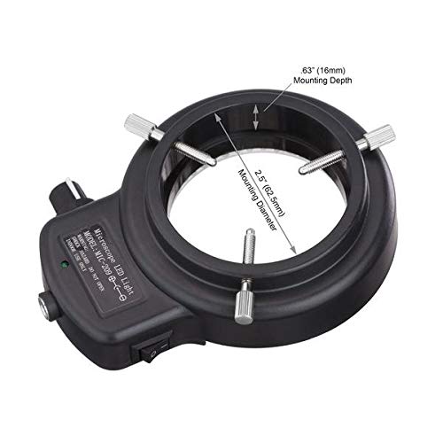 AmScope LED-144A 144-LED Lighting-Direction-Adjustable Microscope Ring - style: LED-144A-YK