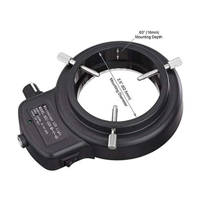 AmScope LED-144A 144-LED Lighting-Direction-Adjustable Microscope Ring - style: LED-144A-YK
