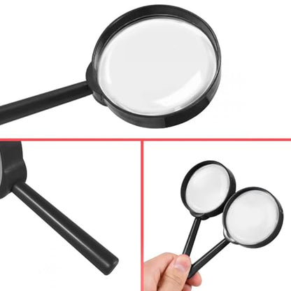 SenseYo 12 PCS Magnifying Glass 5X Mini Kids Magnifying Glass for Kids Reading Magnifier Magnifying Glasses for Kids Seniors