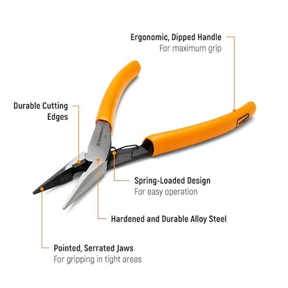 GEARWRENCH 5-1/4" Precision Long Nose Plier | 89732 - style: Long Nose