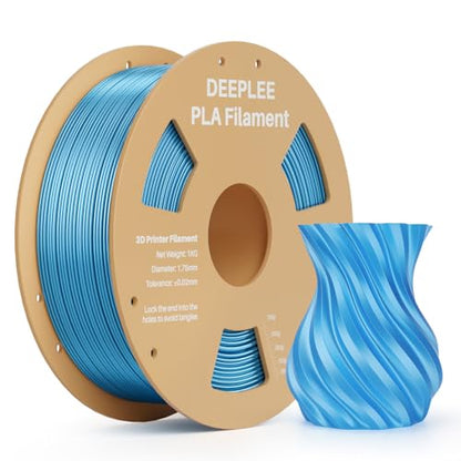 Silk PLA 3D Printer Filament 1.75mm 1kg, Silk Sky Blue PLA - color: 1*silk Sky Blue