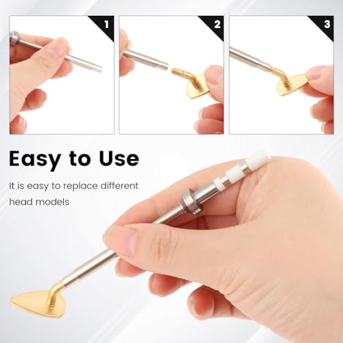 3D Printer Smoothing Finishing Tool Set, 11pcs 3D Printed Parts Repairing Modifying Deburring Trimming Tool Kit for TS100 TS101 Pine64 900M T18 Soldering Iron Heat Set Tip Adapter(Silver)