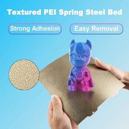 184x184mm Double-Sided PEI Build Plate, Textured Spring Steel Print Bed Compatible with Bambu Lab A1 Mini 3D Printer - size: 184x184mm
