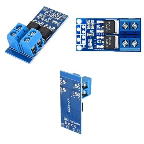 Gebildet 14PCS Dual High-Power MOSFET Trigger Switch Drive Module 0-20KHz PWM Adjustment Electronic Switch Control Board Motor Speed Controller Lamp Brightness Control, DC 5V-36V 400W - style: MOS