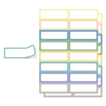 240 Removable Labels Waterproof for Jars & Freezer Containers - 1x3 Tear-Proof Stickers, 8 Colors Pearlescent Film, Residue-Free (-40°F~150°F)