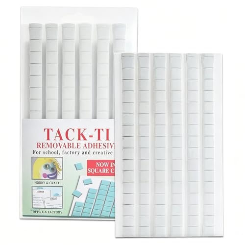 204 Pcs Poster Putty,Sticky Tacky Adhesive,Non-Toxic Adhesive Mounting Putty Reusable & Removable Wall Safe Tack for Poster, Photo Frames Party Supplies(White)