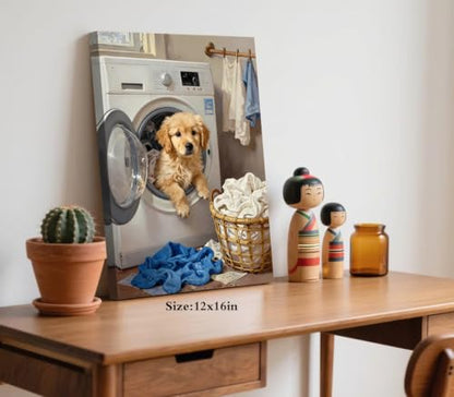ZOIYINO Laundry Room Canvas Frame Wall Art Laundry Sign Painting - color: Laundry Room Canvas Frame Wall Art