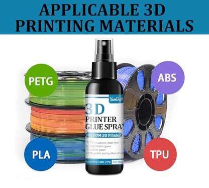 3D Printer Adhesive Glue Spray 200ml, High Tack, Anti-Warp for PLA ABS PETG