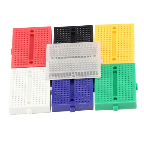 Sets of 7PCS Small Solderable Breadboard 170 Tie-Points Mini PCB Prototype Solderless Breadboards Bread Boards Circuits Jumper Board Kit for Arduino for Prototype Shield