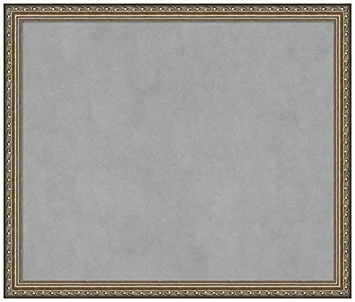 Amanti Art Silver Framed Magnetic Board, 26x22, Traditional Office Decor - size: 26"W x 22"H