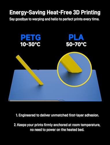 Low-Temp Build Plate 264x276mm, Double-Sided Frosted Cold Spring Steel Plate - size: 264x276mm