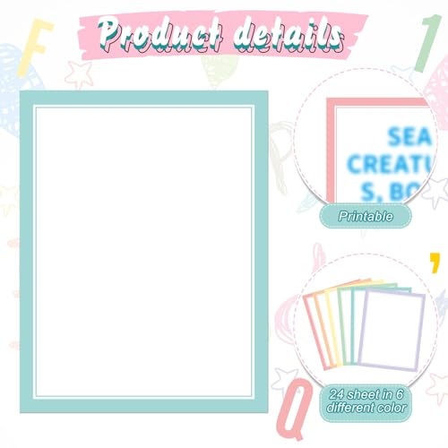PerKoop 36 Sheets Science Fair Board Poster Boards Supplies 24 Self Adhesive Presentation Subtitles 4 Science Fair Project Titles 8 Personalized Letter Sticker for Classroom(Fresh Color) - color: Fresh Color
