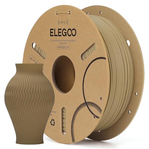 ELEGOO RFID PLA 3D Printer Filament 1.75mm Wood Color 1KG - color: Rfid Wood Color