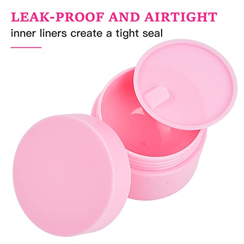 Plastic Containers,Plastic Lotion Jar with Inner Liners & Dome Lids,1.25 Oz - color: Pink
