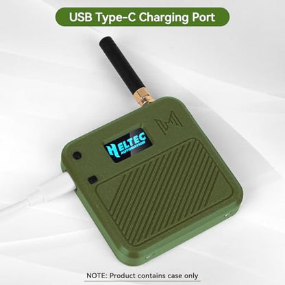 Heltec V3 Case for ESP32 LoRa V3 Development Board Custom Meshtastic Case with Antenna Port and Charging Slot (N32, Green) - color: Green