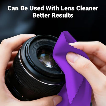 4 Premium Cleaning Cloth and 700 Sheets Lens Cleaning Tissue Paper - color: White-purple