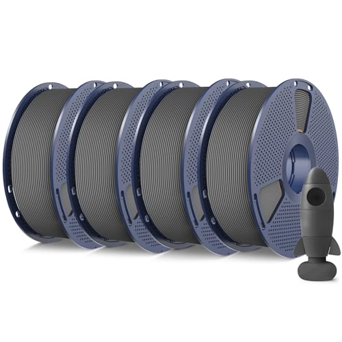 SUNLU 4KG Bundle PLA Matte 1.75mm, Matte Surface 3D Printer Filament - color: Grey+grey+grey+grey, size: 4KG
