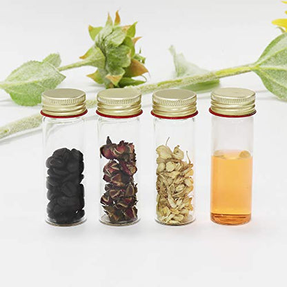 ULAB Scientific Sample Tubes 25ml with Screw Caps, Small Spice Containers 1oz, Makarthy, 3.3 Borosilicate Glass Tubes, Caps in Aluminum Material, Pack of 12, UTT1005 - style: Vol.25ml with Aluminum Screw Caps, 12pcs