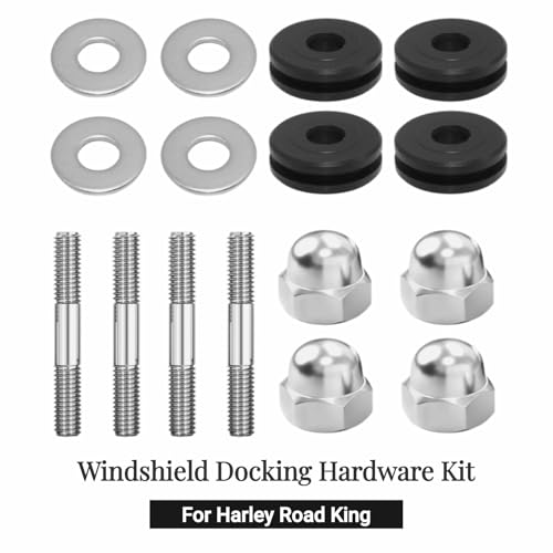 Windshield Docking Hardware Kit for Harley Road King Custom FLHRS 2004-2007 Road King Special FLHRXS 2017-2025