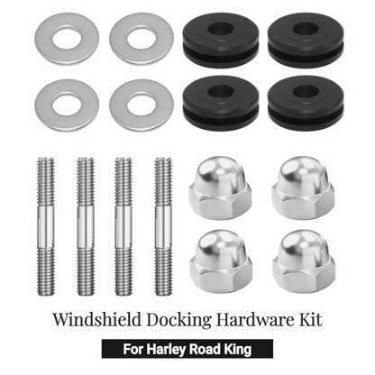 Windshield Docking Hardware Kit for Harley Road King Custom FLHRS 2004-2007 Road King Special FLHRXS 2017-2025
