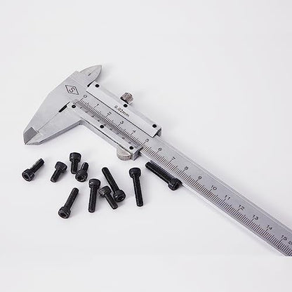 M4 x 8mm 10mm 12mm 16mm 20mm Hex Socket Head Cap Screws Bolts, 12.9 Grade Alloy Steel, Black Oxide Finish, Metric Allen Drive, Fully Threaded, Assortment Kit 100Pcs - size: Socket M4x8-20 mm
