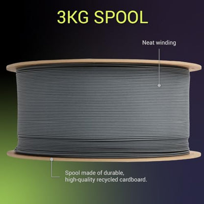 Polymaker Fiberon PA6-GF25 Glass Fiber Nylon Filament 1.75mm, Grey, 3kg - color: Grey Pa6-gf25 3kg, size: NYLON