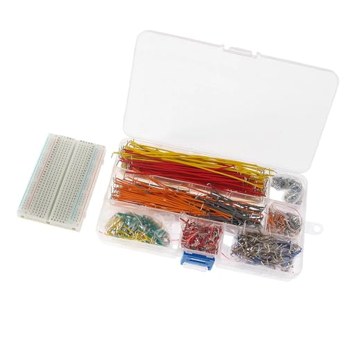 Solderless Breadboards 400 Tie Points + 840pcs Connecting Line Cables for Arduino Prototyping Circuit DIY Electronic Project - color: 1pcs400TieBreadboard-LineCable840pcs