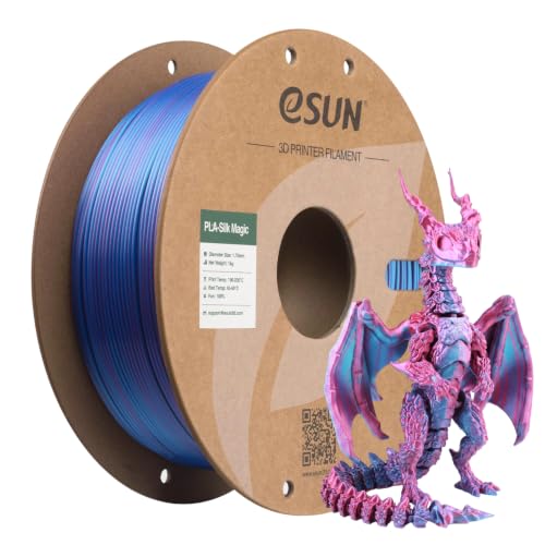 eSUN Silk PLA 3D Printer Filament 1.75mm Red Blue Dual Color Filament - color: Red Blue