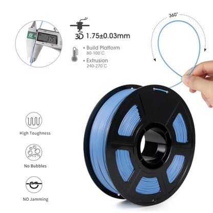 iSANMATE ASA Filament 1.75mm Marina Blue 1KG, UV & Weather Resistant 3D Printer Filament Perfect for Outdoor Functional Parts, Dimensional Accuracy +/- 0.02mm, 1kg Spool (2.2lbs) - color: Marina Blue