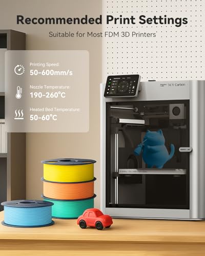 SUNLU 250g Filament Bundle 1.75mm, Multicolor 3D Printer Filament - color: High Speed Matte Pla Spool-black+white+grey+chocolate+sky Blue+olive Green+ Sunny Orange+sakura Pink
