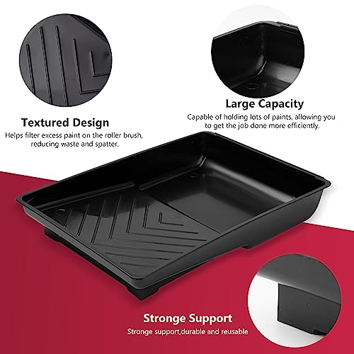 Mister Rui 6" Paint Tray 12-Pack with 4" Roller Frame & Liners - color: 6 Inch, 12 Pack