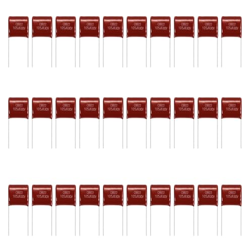 MECCANIXITY 30 Pcs Metallized Polypropylene Film Capacitors 105J 1UF - size: 105J 1UF