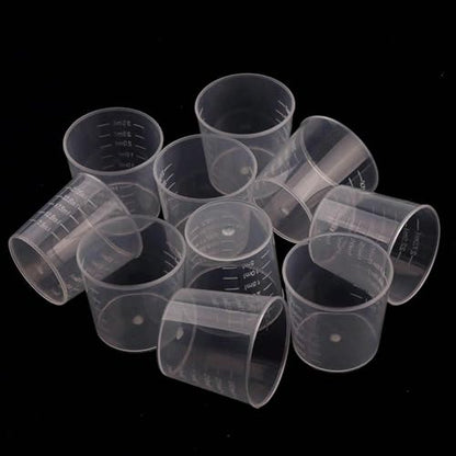 100 Pack 1oz/30ml Plastic Graduated Cups