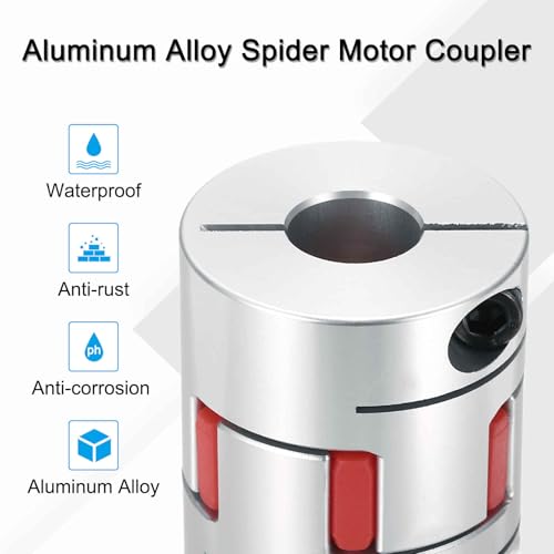 MECCANIXITY Aluminum Shaft Coupling 8mm to 15mm Flexible Spider Coupling L50mm x D40mm Coupler Jaw Spider Shaft Joint Connector for 3D Printers DIY Encoder CNC Router Milling Machine - size: D40mm Fit 8mm to 15mm