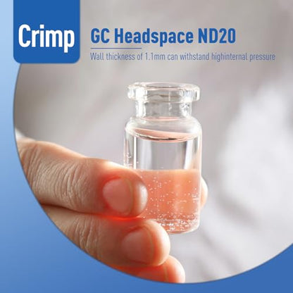 ALWSCI 10ml Borosilicate Glass Clear Flat Bottom Headspace Vial, 100 Pcs - size: 10ML & 22.5*46mm Vial