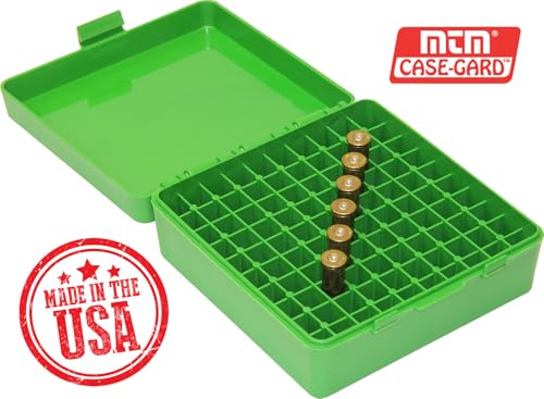 MTM 100 Round Flip-Top Ammo Box 38/357 Cal (Green) - color: Green