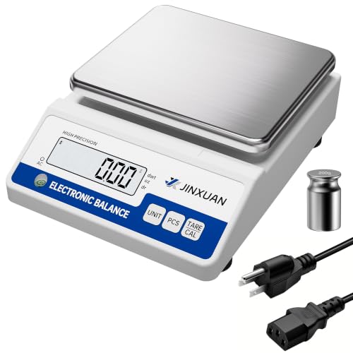 Digital Lab Scale 0.01g Accuracy 5000g Analytical Balance Scale Precision Scale for Weighing Gold Silver Jewelry Diamond Powder Grain Food, Electronic Gram Scale with 500g Weight, LCD Display, 7units - style: 5000gx0.01g with 500g Calibration Weights