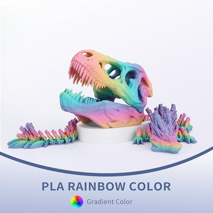 Rainbow 3D PLA Printer Filament 1.75 mm, Matte 3 D PLA Printing Print Filament +/-0.03mm, 1kg/2.2lbs - color: Matte Rainbow
