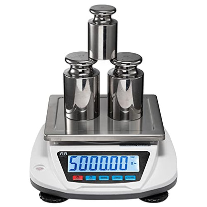 FLB Lab Scale 5000g 0.01g Digital Analytical Balance Top Loading Scale - style: 5000g x 0.01g With Calibration Weights