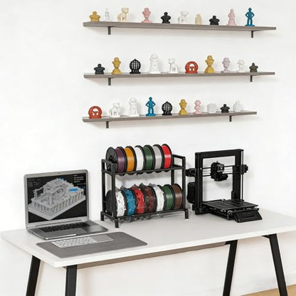 2-Tier Filament Storage Rack Adjustable Length/Width for 3D Printing