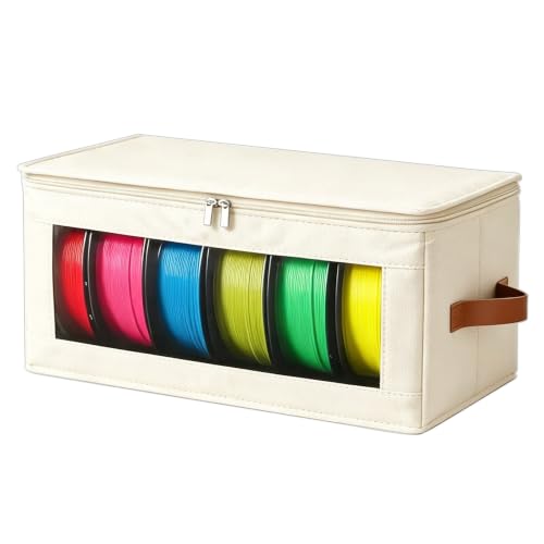STARGAZ 3D Printer Filament Storage Box, 3D Filament Storage Rack (White) - color: White