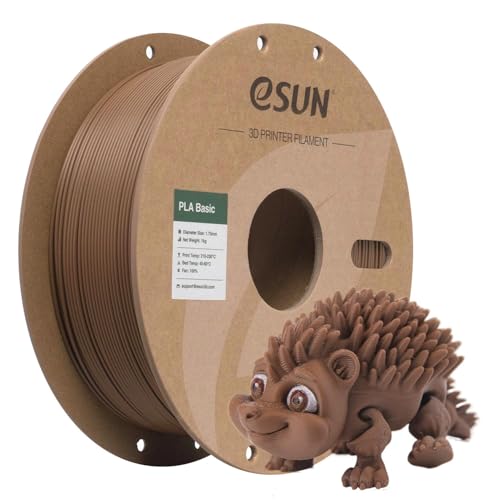 eSUN PLA Basic Filament 1.75mm Brown, 1KG Spool (2.2 LBS) - color: 1.brown, size: 1KG