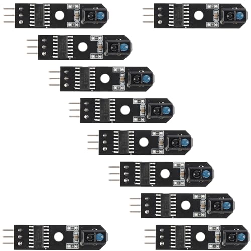 10pcs TCRT5000 Line Tracking Module 3.3V-5V DC 1mm-25mm Detection Range 10μs Response SPI/I2C