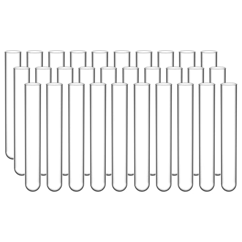 StonyLab Borosilicate Glass Round Bottom Test Tubes, 15mm OD X 100mm Length (Pack of 30) - style: 30 Pack