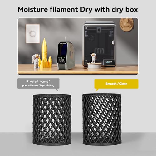CREALITY Space Pi Filament Dryer – 360° Hot-Air Circulation, Fast Heating, 3.7'' LCD Touch Screen, One Key Set Filament Dehydrator & Storage Box for 1.75/2.85mm PLA, PETG, ABS, Nylon, PA, TPU - color: Space Pi