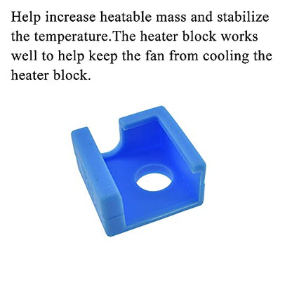 Hahiyo 3D Printer Silicone Sock Cover Help Heat Stabilize Cooling Hold Secure Easy Clean Replace for Mk7/8/9 Hotend Extruder Creality Ender 3/3 5/5 Pro Cr-10/10s Anet A8 5pcs Blue - size: 3D PrinterSilicone-MK8-Blue-5Pcs