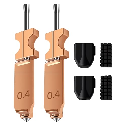 Nozzles for Flashforge AD5X 0.4mm, Nozzle Kit with Silicone Socks & Nozzle Wipers, 3D Printer Accessories - color: 0.4 mm