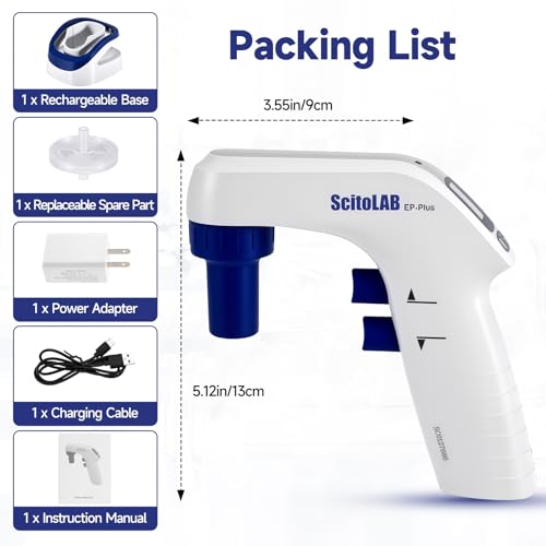 Lab Electric Pipette Controller, 0.1-100ml Motorized Pipette