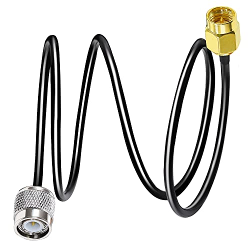 TUOLNK SMA to TNC Cable RG58 SMA Male Plug to TNC Male Low Loss Extension 3.3ft(1M) RF Coax Adapter Cable 50 ohm for Wireless LAN Devices - size: 3.3ft