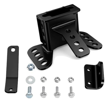 Motorcycle Driver Backrest Mounting Hardware Kit Compatible with Harley Touring 2009-2025, Adjustable Seat Backrest Bracket Base with Bolts, Black, Fit Road Glide Street Glide Electra Glide Road King